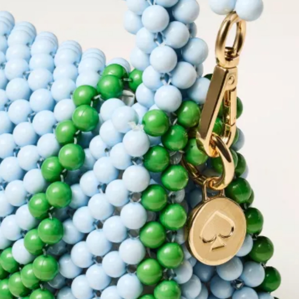 NWT Kate Spade Colorblock Beaded Crossbody Bag Target Collab Blue Green Purse - Picture 7 of 10